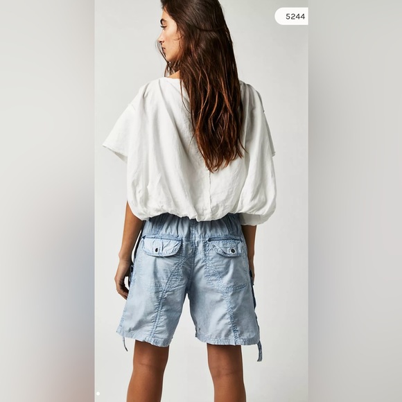 Free people moon Bay Parachute Shorts in blue - small - NWOT - Picture 3 of 8